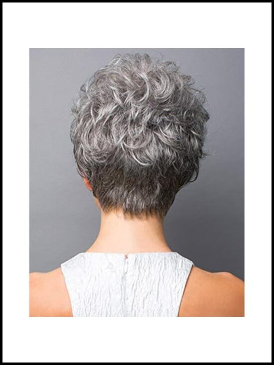 Short Curly Pixie Cut Wig - Easy-Care Human Hair with Capless Cap & Adjustable